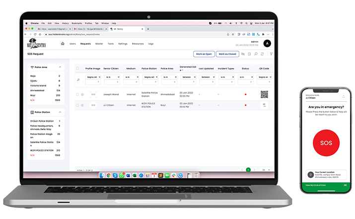 SOS Emergency solution platform image